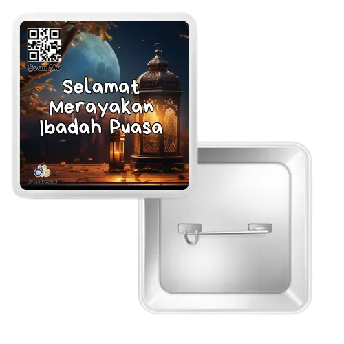 Pin Kotak Custom QR Code